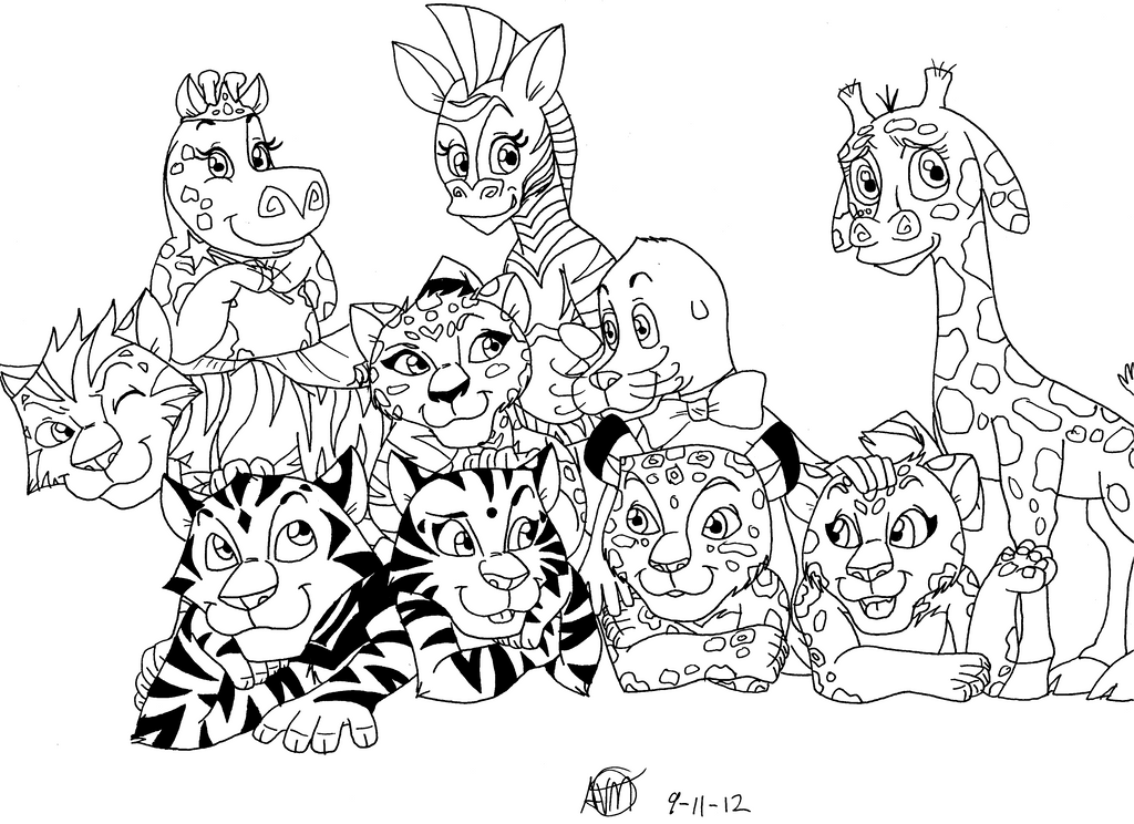 madagascar 3 circus coloring pages - photo #40