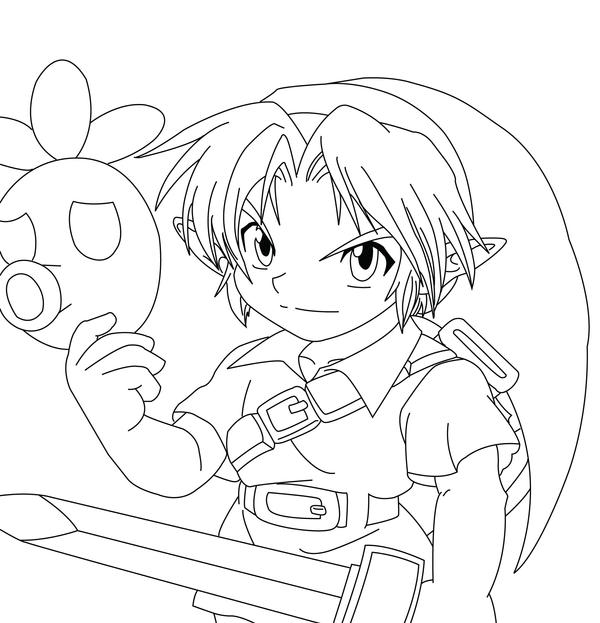 majoras mask link coloring pages - photo #21