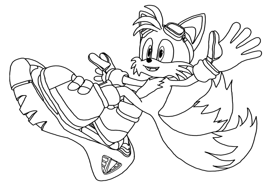 tails and shadow coloring pages - photo #26
