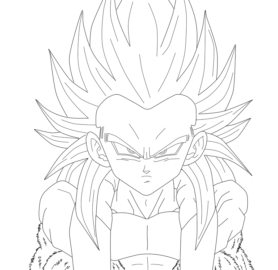 cool gotenks ssj coloring pages with goten coloring pages