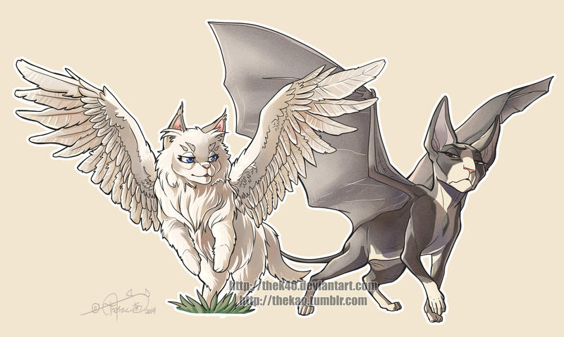 Cats with Wings by TheK40 on DeviantArt