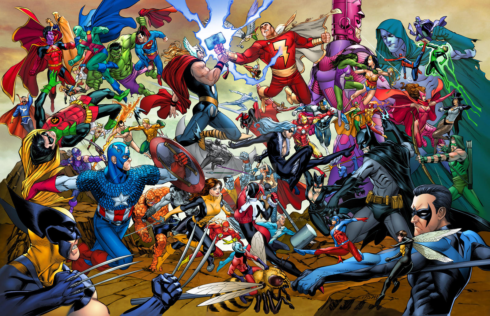 Marvel vs DC poster by TeoGonzalezColors on DeviantArt