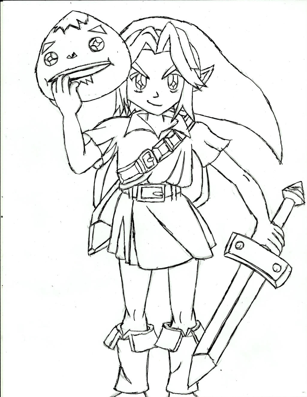 majoras mask link coloring pages - photo #18