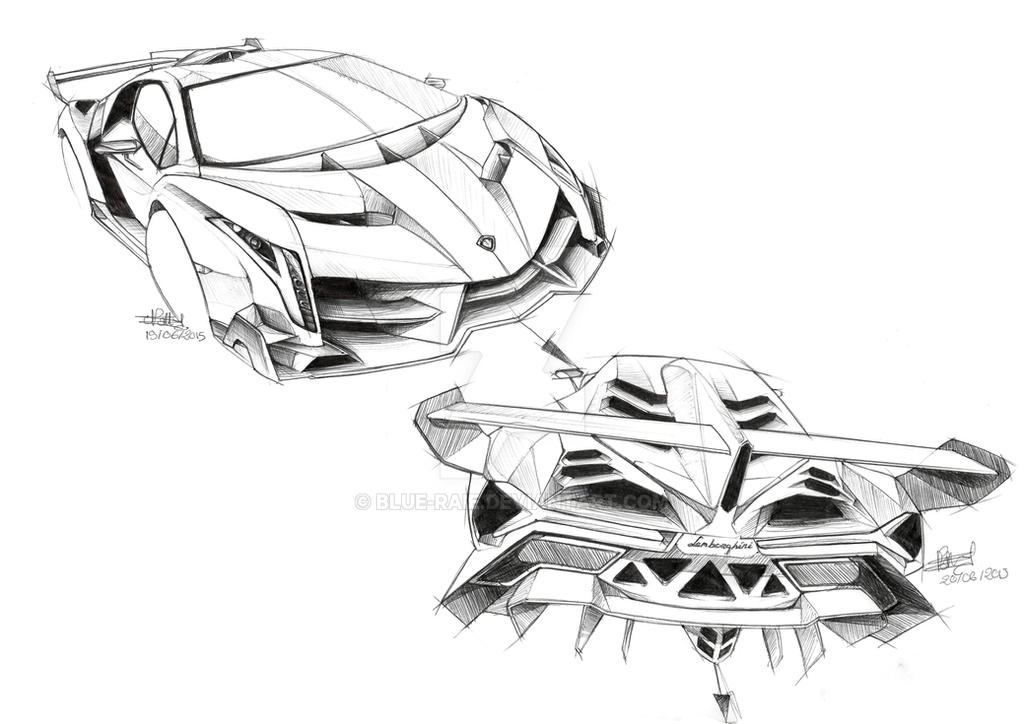 Lamborghini Veneno Drawing Coloring Pages