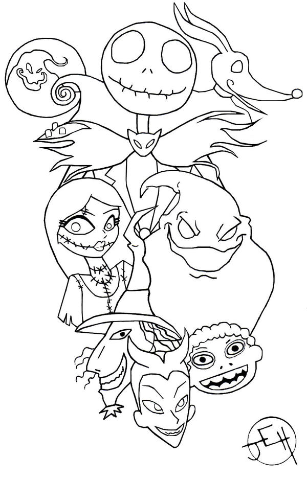 jack and sally coloring pages printing - photo #24