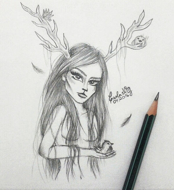 Deer Girl by carla-ng