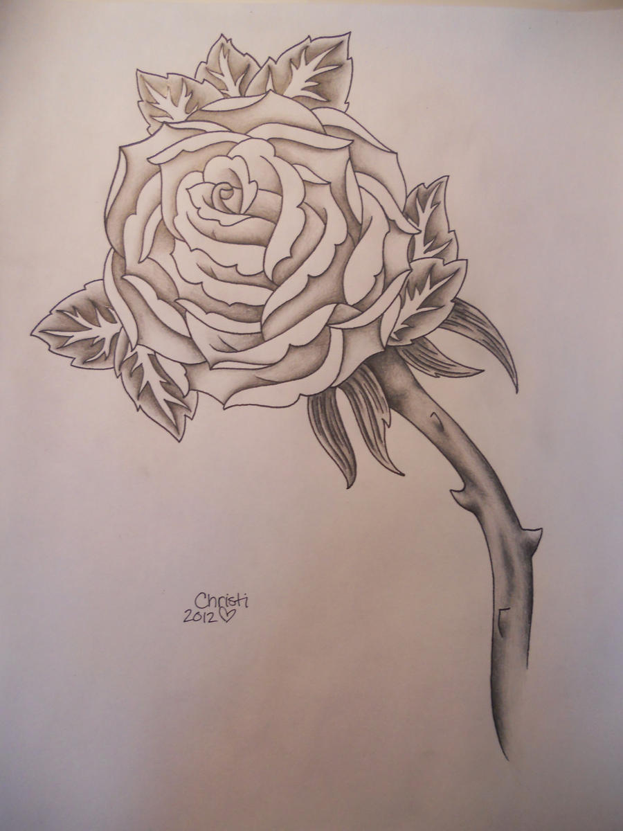 White Rose Tattoo Drawing