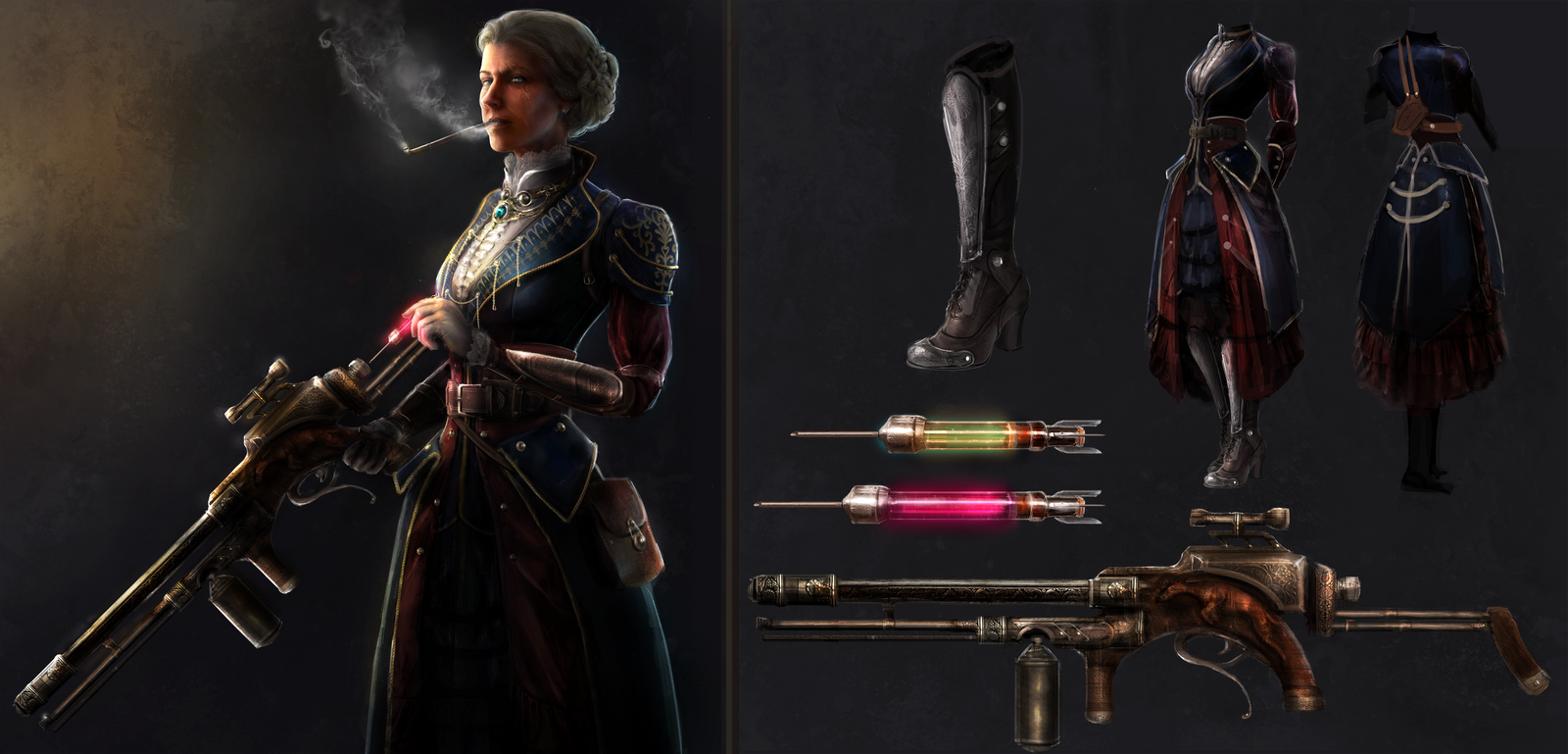 the_order_comp__costume_and_weapon_desin