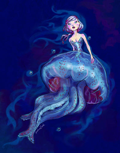 Purple Jellymaid (Jellyfish Mermaid) by Audraw on DeviantArt