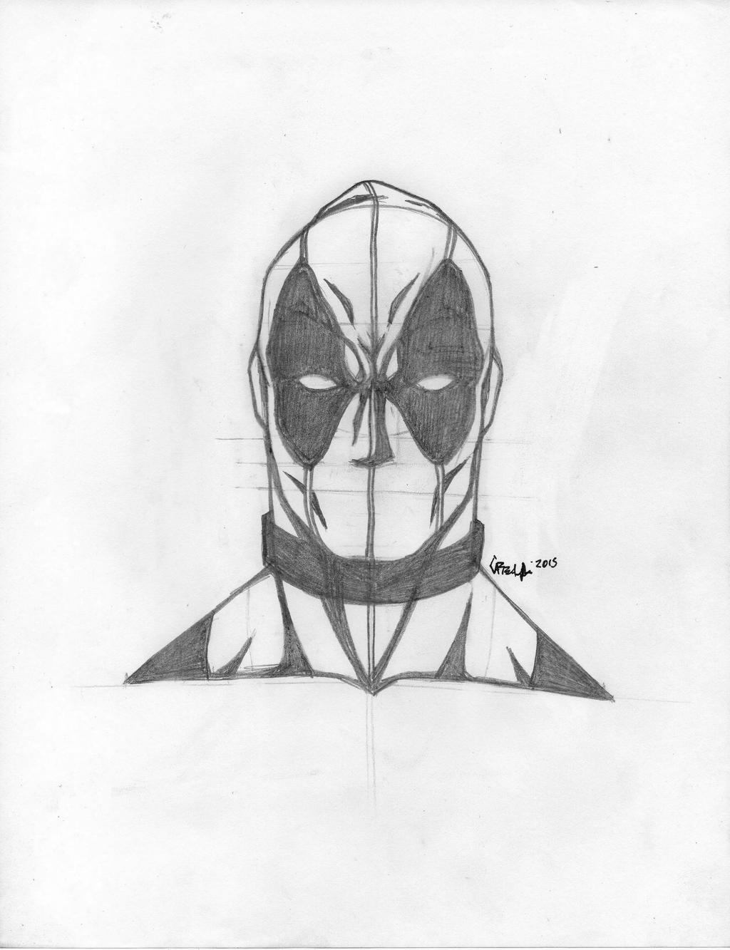 Deadpool face sketch by TefenTheScorpion on DeviantArt