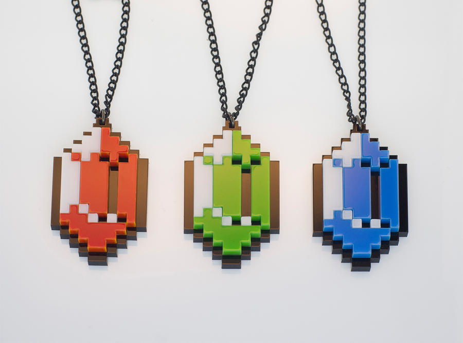 Legends Of Zelda Rupee pendants by Zamataj on DeviantArt